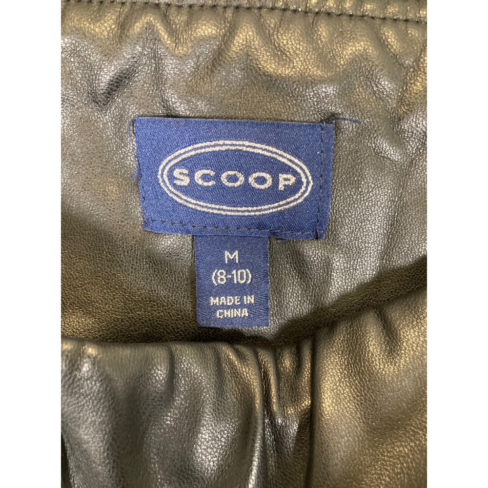 Edgy Scoop Women Size M Black Faux Leather High Rise Skinny Leggings SS-393 - Picture 3 of 8